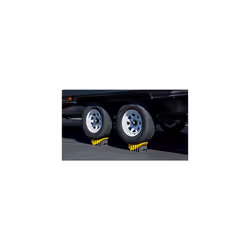 Camco RV Curved Leveler with Chock - 2 Pack - Easy Drive-on Leveler Adds Upto 4 in Height 44425