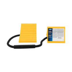 WHEEL CHOCK  DOUBLE W/ROPE  YELLOW
