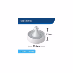 Drinkwell Adjustable 360 Plastic Pet Fountain, BPA-Free Drinking Fountain for Cats and Dogs, No Splash or Spills