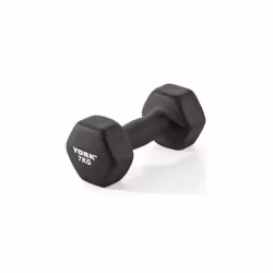 York Fitness Barbell Neo Hex Single Free Weight Dumbbell Exercise Equipment, 7Kg