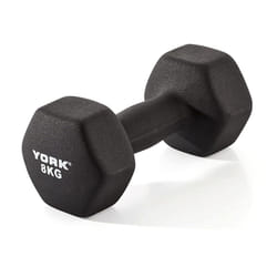 York Fitness Barbell Neo Hex Single Free Weight Dumbbell Exercise Equipment, 8Kg