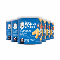 gerber Snacks for Baby Lil crunchies, Vanilla Maple, 148 Ounce (Pack of 6)