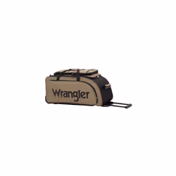 Wrangler Wesley Rolling Duffel Bag  Tannin  Large 30-Inch