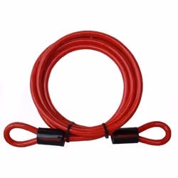 Winner International The Club UTL904 Woven Steel Security Cable Lock with Braided Core  Red