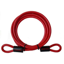 Winner International The Club UTL904 Woven Steel Security Cable Lock with Braided Core  Red