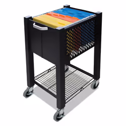 Vertiflex Products InstaCart Sidekick File Cart  15.5 x 13.75 x 26.25  Black VF53002