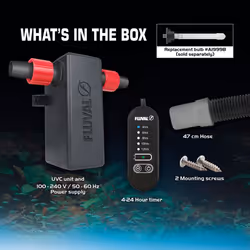 Fluval In-Line 3W UVC Clarifier Water Greenwater Aquarium Fish Tank 2024