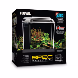 Fluval Spec III Aquarium Kit, 2.6-Gallon, Black