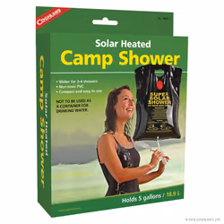 Coghlan's Camp Shower - Portable  Solar-Heated  5 Gallon/20 Liter Capacity  Outdoor Shower Bag with Tangle Free Hose  Flow Co ...