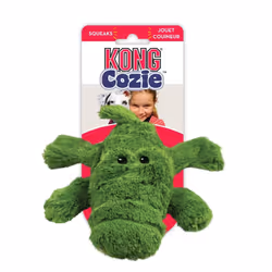 KONG - Cozie Ali Alligator - Indoor Cuddle Squeaky Plush Dog Toy - For Medium Dogs