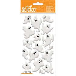 Sticko Themed-Velvet Ghosts 52-45031  White