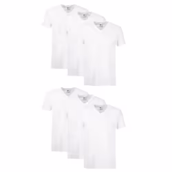 Hanes Mens Cotton Moisture-wicking V-neck Tee Undershirts Multiple Packs And Colors White - 6 Pack Small US