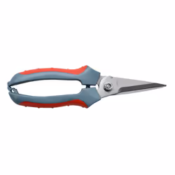 Clauss 18039 8-Inch Titanium Snips with Wire Cutter - Grey/Red