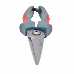 Clauss 18039 8-Inch Titanium Snips with Wire Cutter - Grey/Red