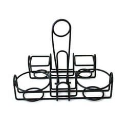 G.E.T. 4-93736 Black 9 Wire Caddy for Round Table Pizza  6 Tall Metal Specialty Servingware Collection