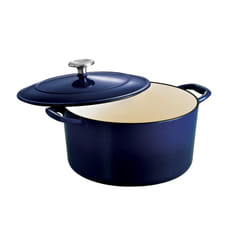 Tramontina Covered Round Dutch Oven Enameled Cast Iron 6.5-Quart Gradated Cobalt  80131/076DS