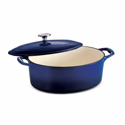 Tramontina Covered Oval Dutch Oven Enameled Cast Iron 5.5-Quart Gradated Cobalt  80131/077DS