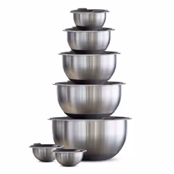 Tramontina Covered Mixing Bowls Stainless Steel 14 Pc Gray  80202/507DS