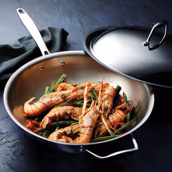 Tramontina TriPly Clad Wok Stainless Steel 12 inch  80116046DS