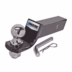 Reese 21536 Drawbar 2 Inch Square and Ballmount Towing 2 Inch Starter Kit Black
