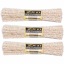 ZEN Bundles Zen Pipe Cleaners Hard Bristle  132 Count (Pack of 3) Yell