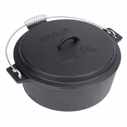 Bayou Classic 10-qt Pre-Seasoned Cast Iron Chicken Fryer Features Cast Iron Domed Lid Cool Touch Coil Handle Perfect for Fryi ...