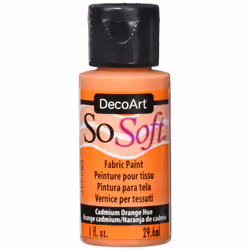 DecoArt SoSoft Fabric Acrylics Paint 1-Ounce Cadmium Orange