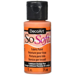 DecoArt SoSoft Fabric Acrylics Paint  1-Ounce  Cadmium Orange