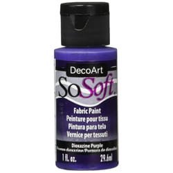 DecoArt DSS32-26 SoSoft Fabric Acrylics Paint  1-Ounce  Dioxazine Purple