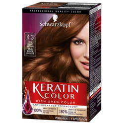 Schwarzkopf Keratin Color Permanent Hair Color Cream  4.3 Red Velvet Brown