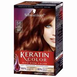 Schwarzkopf Keratin Color Permanent Hair Color Cream  5.6 Warm Mahogany(Packaging May Vary)
