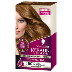 Schwarzkopf Keratin Color Permanent Hair Color Cream  7.5 Caramel Blonde (Packaging May Vary)