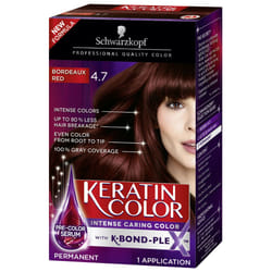 Schwarzkopf Keratin Color Anti-Age Hair Color Cream  4.7 Bordeaux Red (Packaging May Vary)