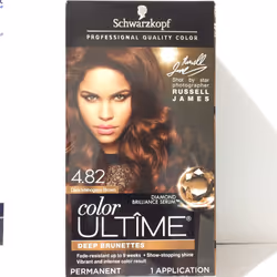 Schwarzkopf Color Ultime Permanent Hair Color Cream 4.82 Dark Mahogany Brown (Packaging May Vary)