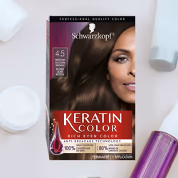 Schwarzkopf Keratin Color Permanent Hair Color Cream  4.5 Medium Golden Brown