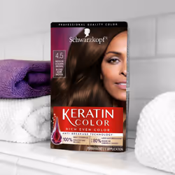 Schwarzkopf Keratin Color Permanent Hair Color Cream  4.5 Medium Golden Brown