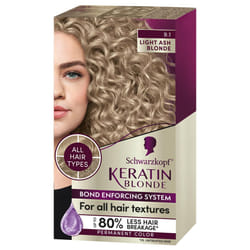 Schwarzkopf Keratin Color Permanent Hair Color Cream  9.1 Light Ash Blonde  1 Kit