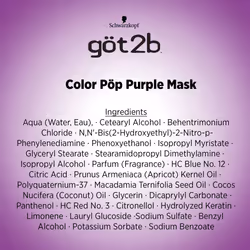 Got2B Color Pop Semi-Permanent Hair Color Mask  Purple  5.1 oz