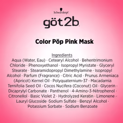 Got2B Color Pop Semi-Permanent Hair Color Mask  Pink  5.1 oz