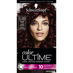 Schwarzkopf Color Ultime Hair Color  5.89 Radiant Plum  1 Application - Permanent Red Hair Dye for Vivid Color Intensity and Fade-Resistant Shine up t