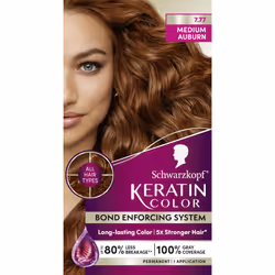 Schwarzkopf Keratin Color Permanent Hair Color  7.7 Medium Auburn - Professional Quality Permanent Hair Dye  Up to 100% Gray  ...