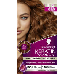 Schwarzkopf Keratin Color Permanent Hair Color  7.7 Medium Auburn - Professional Quality Permanent Hair Dye  Up to 100% Gray Coverage - 1 Application
