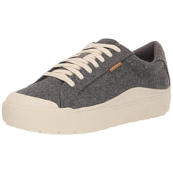 Dr. Scholl's Shoes Womens Time Off Platform Slip On Fashion Sneaker Charcoal Wool Fabric 11 M