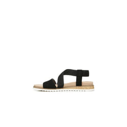 Dr. Scholl 's Shoes Women 's Islander Strappy Flat Sandal Black Microf