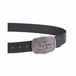 Levi's Men's Leather Belt With Antiqued Buckle Black 36