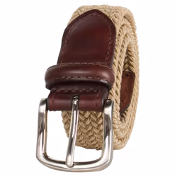 Dockers Men's Big Boys' Braided Elastic-Web Stretch Belt Khaki