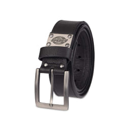 Dickies Men's Casual Leather Belt  Black Plaque  34