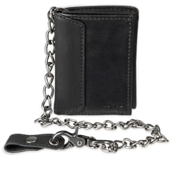 Levi's Men's Trifold Wallet - Sleek and Slim Includes ID Window and Credit Card Holder Black with Chain