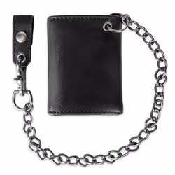 Levi's Men's Trifold Wallet - Sleek and Slim Includes ID Window and Credit Card Holder Black with Chain