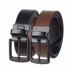 Levi's Boys' Big Kids Belt - School Casual for Jeans with Reversible Strap  Black/Brown  Large